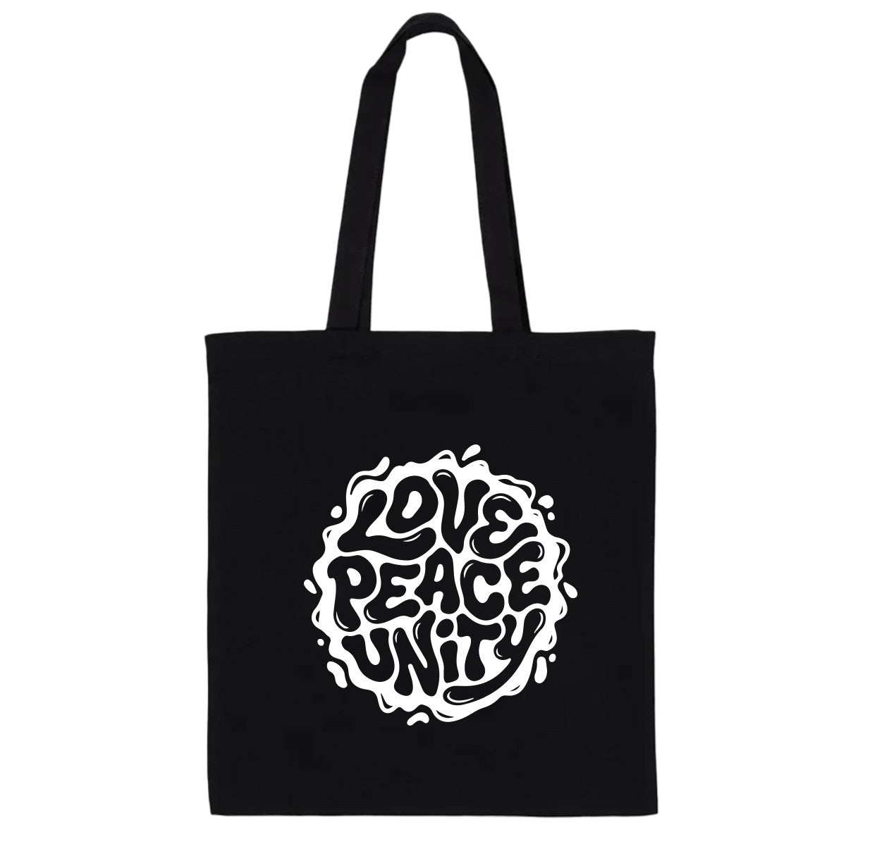 LOVE PEACE & UNITY TOTE mono